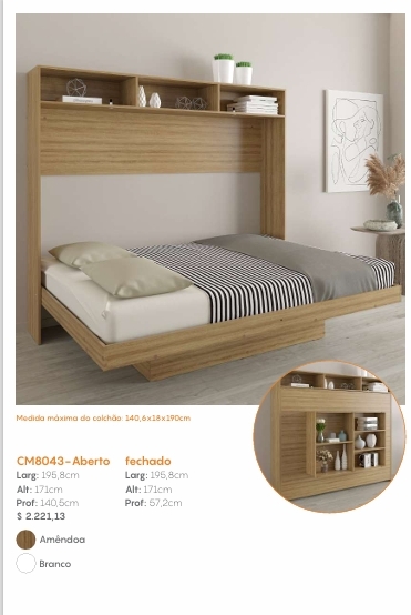 Cama Articulável Horizontal Casal  | CM8043 | Tecnomobili 0226 