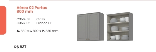 Americana | Aéreo 2 Portas 800 mm | C356 | Henn 0126