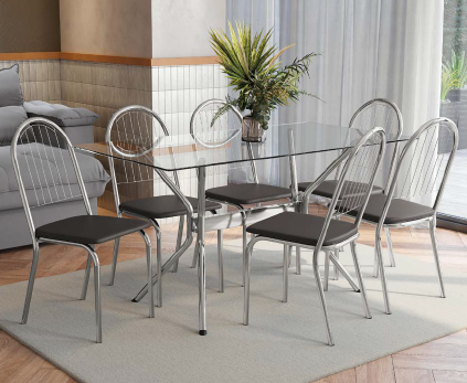Conjunto Mesa Loire + Cadeiras | CMC1140PRF-21 | Kappesberg