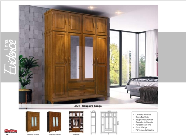 Roupeiro Xangai | 3121 | Linha Evidence | MPO 0126