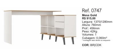 Escrivaninha Gold | 0747 | Soluzione 0126