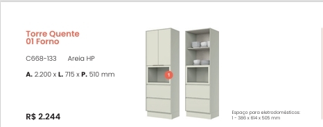 Fineze | Torre Quente 1 Forno | C668 | Henn 0126