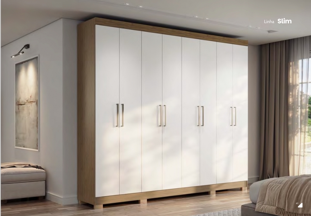 Roupeiro Supreme 8 Portas | Móveis Primavera 0226  S/Espelho 1380,00 E Versão C/Espelho 1650,00