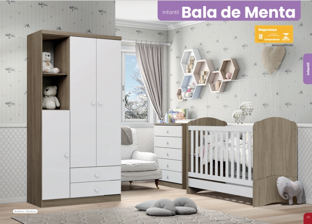 Bala De Menta Quarto Infantil | Cômoda | IA710 | Henn 0126