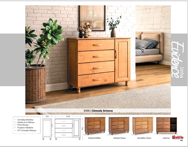 Cômoda Arizona | 3506 | Linha Evidence | MPO 0126 
